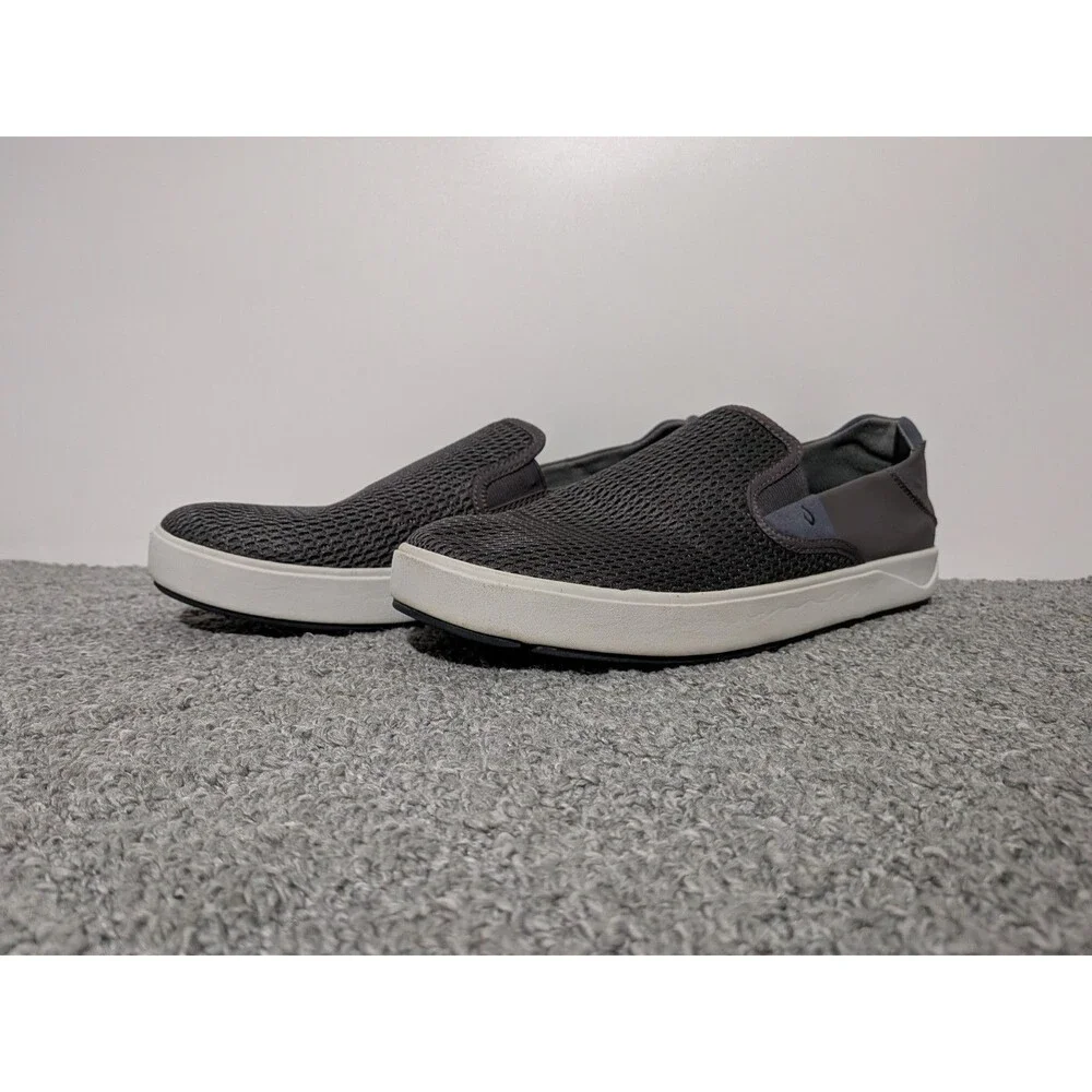 Olukai Lae Ahi Slip On Shoes Mens Size 11 Gray